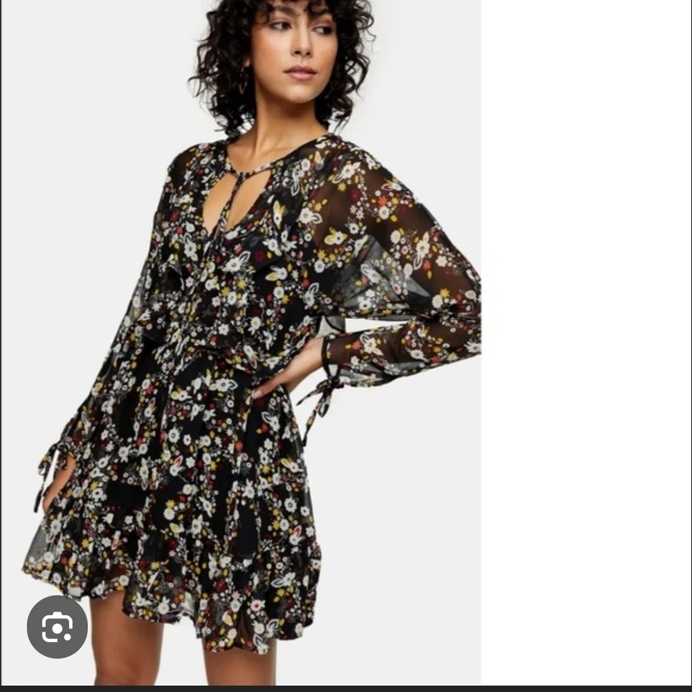 Trixxi Multicolor Floral Long Sleeve Dress